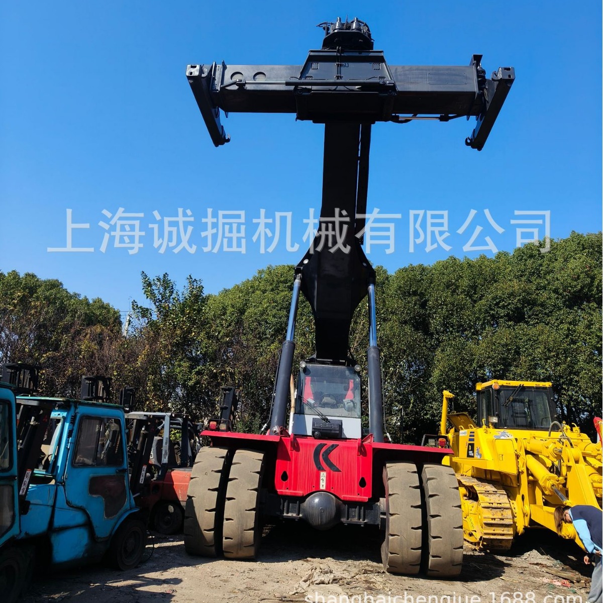 二手卡尔玛45吨正面吊外贸出口，集装箱正面吊