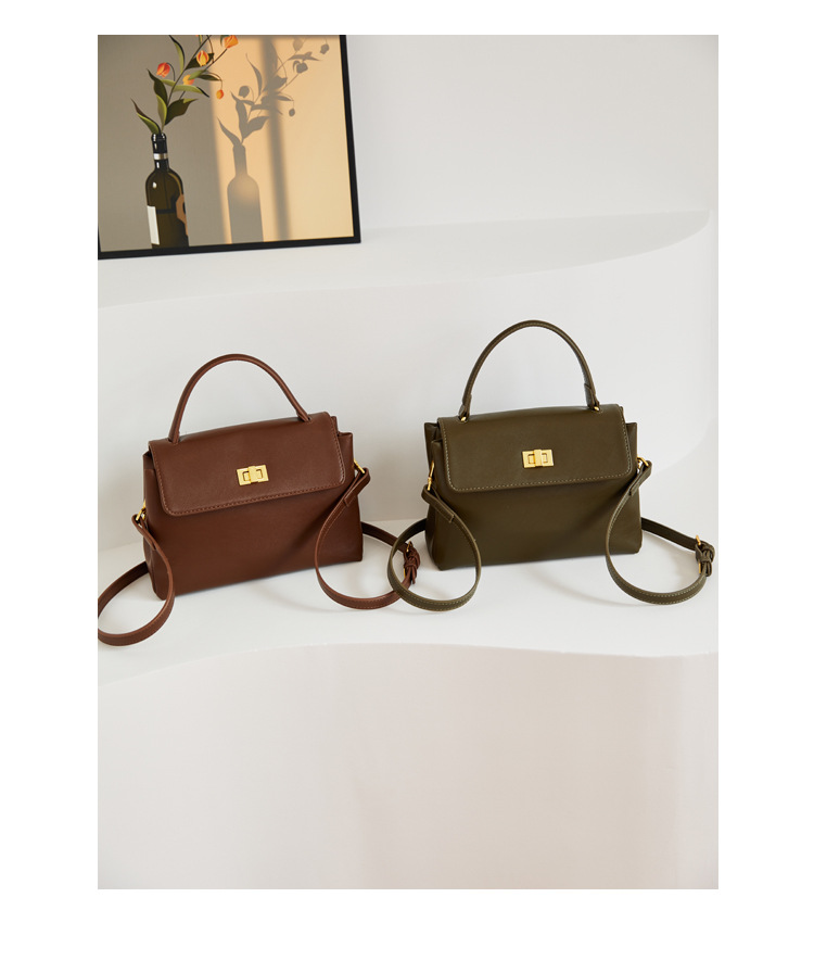 Small Square Crossbody Bag Women's Shoulder Bag Soft Leather_voghion.com