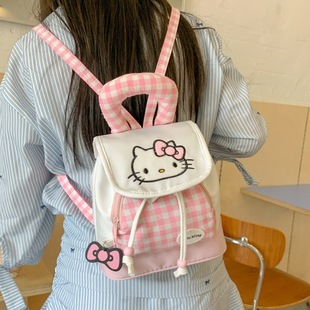 Japanese Style Small Schoolbag Mini Cute Kitty Cat Backpack Sweet Cool Girl Heart Cartoon Multi-purpose Storage Small Backpack