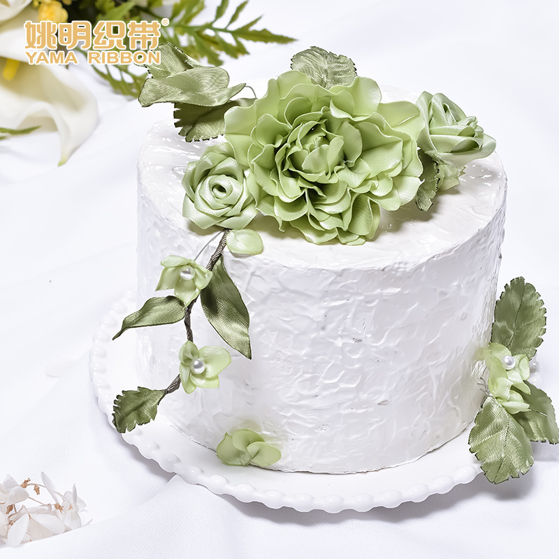 Yao Ming cinta fábrica al por mayor caja de la torta verde cinta de la flor de la cinta de hornear regalo decorativo embalaje vendaje image 4
