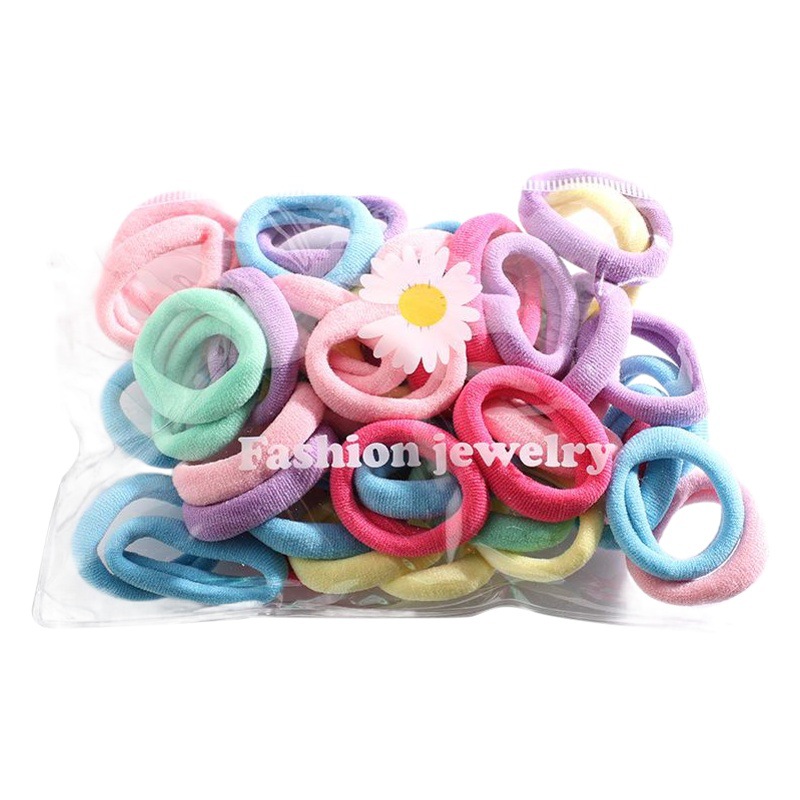 Fábrica al por mayor de los niños coreanos de alta elástico sin costura toalla anillo de pelo accesorios para el cabello princesa cabeza cuerda Linda banda de goma bebé