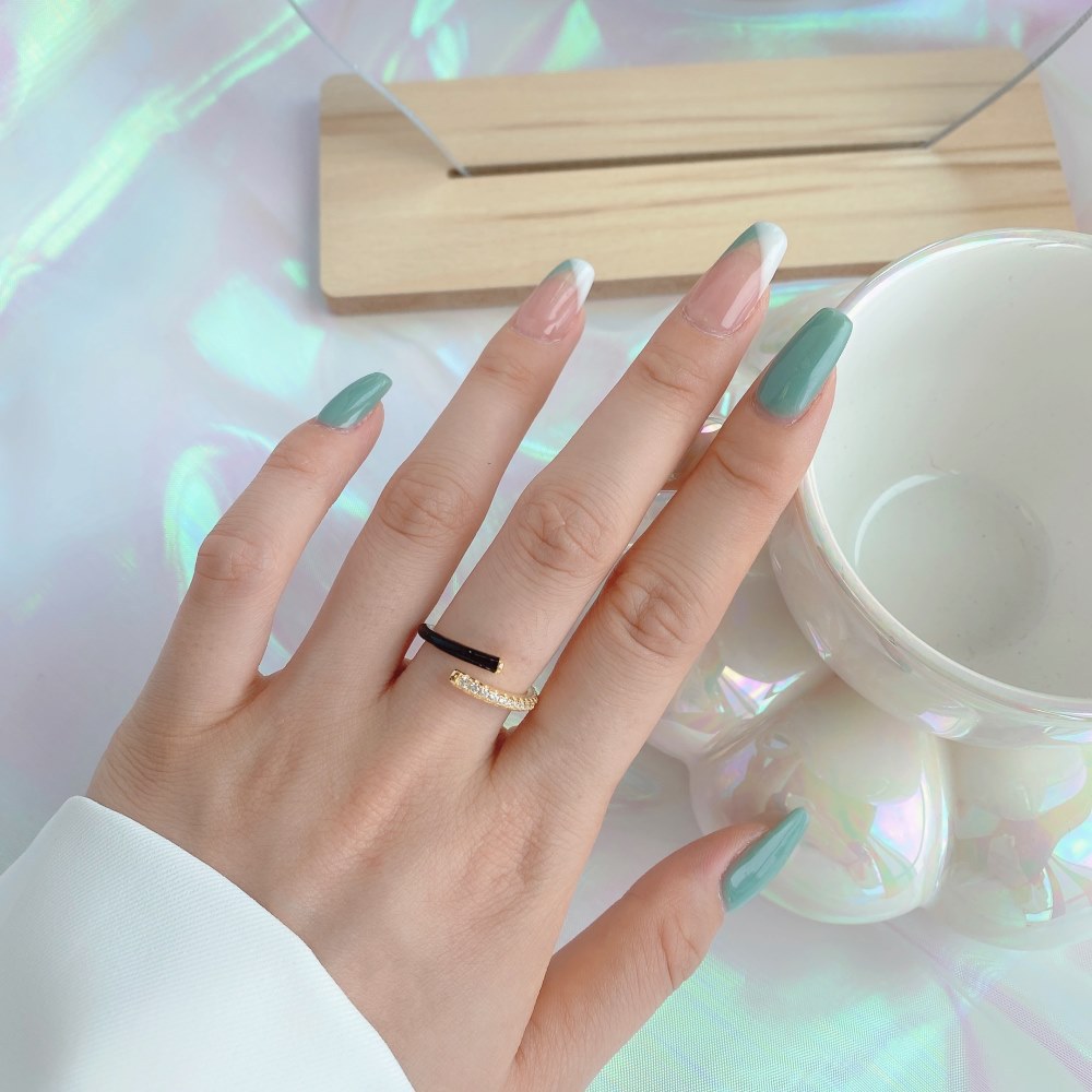 Fashion Round Sterling Silver Plating Inlay Zircon Open Ring 1 Piece