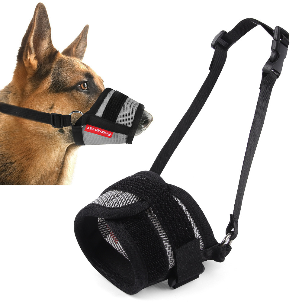 La nueva funda de boca de perro de Amazon, anti-mordedura y anti-llamada, funda de boca de perro ajustable, transpirable y anti-desorden, máscara de perro al por mayor