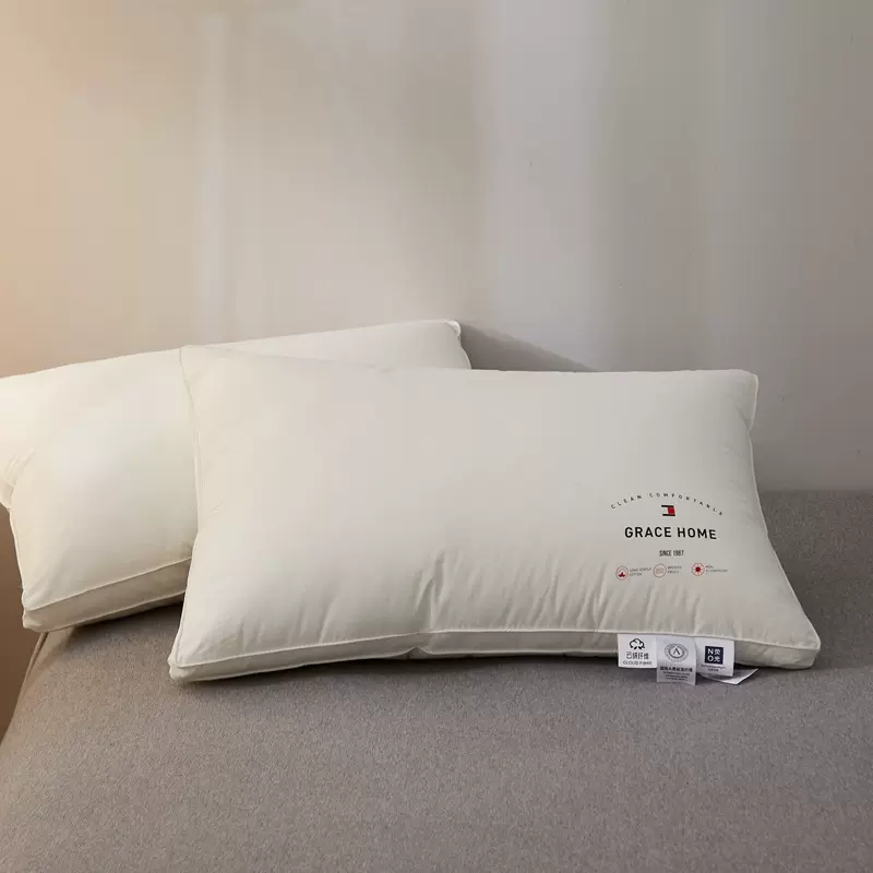 60支全棉枕芯家用学生宿舍枕芯民宿酒店枕安睡护颈枕头芯批发