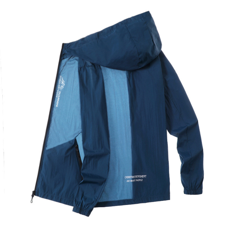 Sunscreen Clothing Men's Summer Ultra-thin Breathable Ice Silk Men's Outdoor Lightweight Skin Clothing Fishing Sunscreen Clothing Coat Men