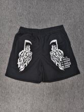 EE print mesh drawstring shorts e189 detail