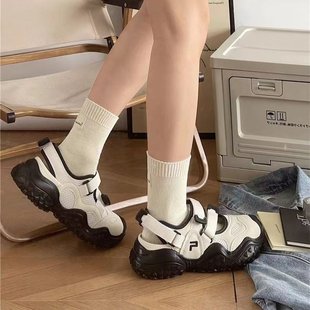 Thick-soled Torre Shoes Women's 2025 Spring New Casual Breathable Sports Lightweight Sports Casual Shoes