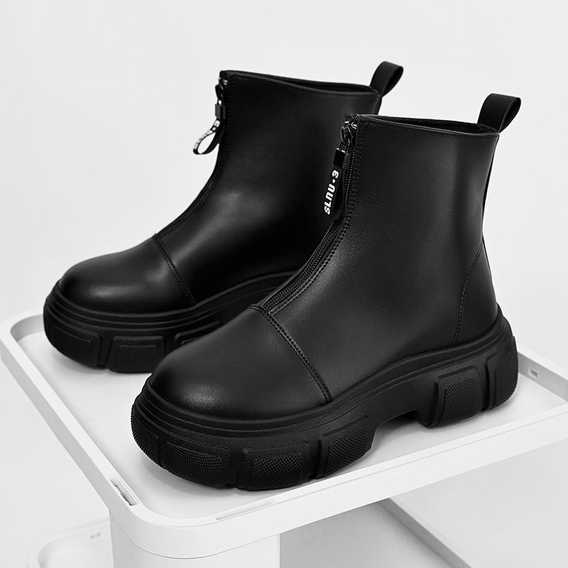 Men's Shoes high top leather boots trend large size rain boots _voghion.com