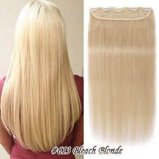 Real hair a generation of hair card hair 5 clips a piece of hair 613 can be selected in various colors