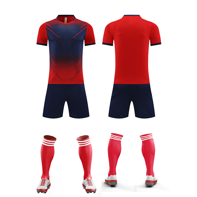 Trajes de fútbol para hombres adultos y niños uniformes de entrenamiento de equipos de mangas cortas para estudiantes de primaria camiseta de equipo transpirable secado rápido
