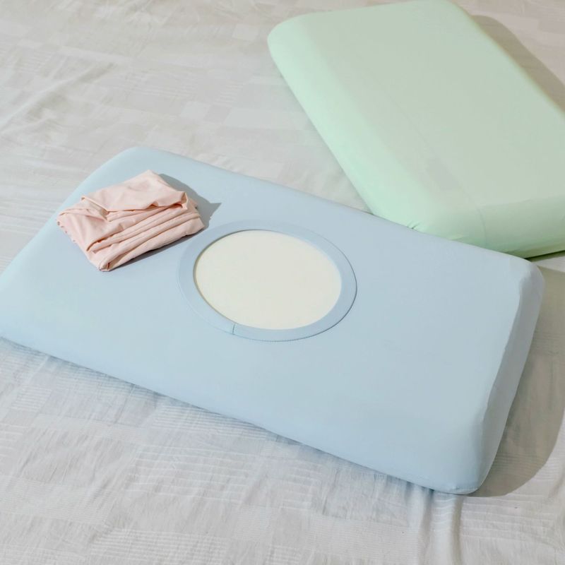 A类40x60小尺寸小冰皮凉感冰丝儿童枕套乳胶枕记忆棉高弹魔术枕套|undefined