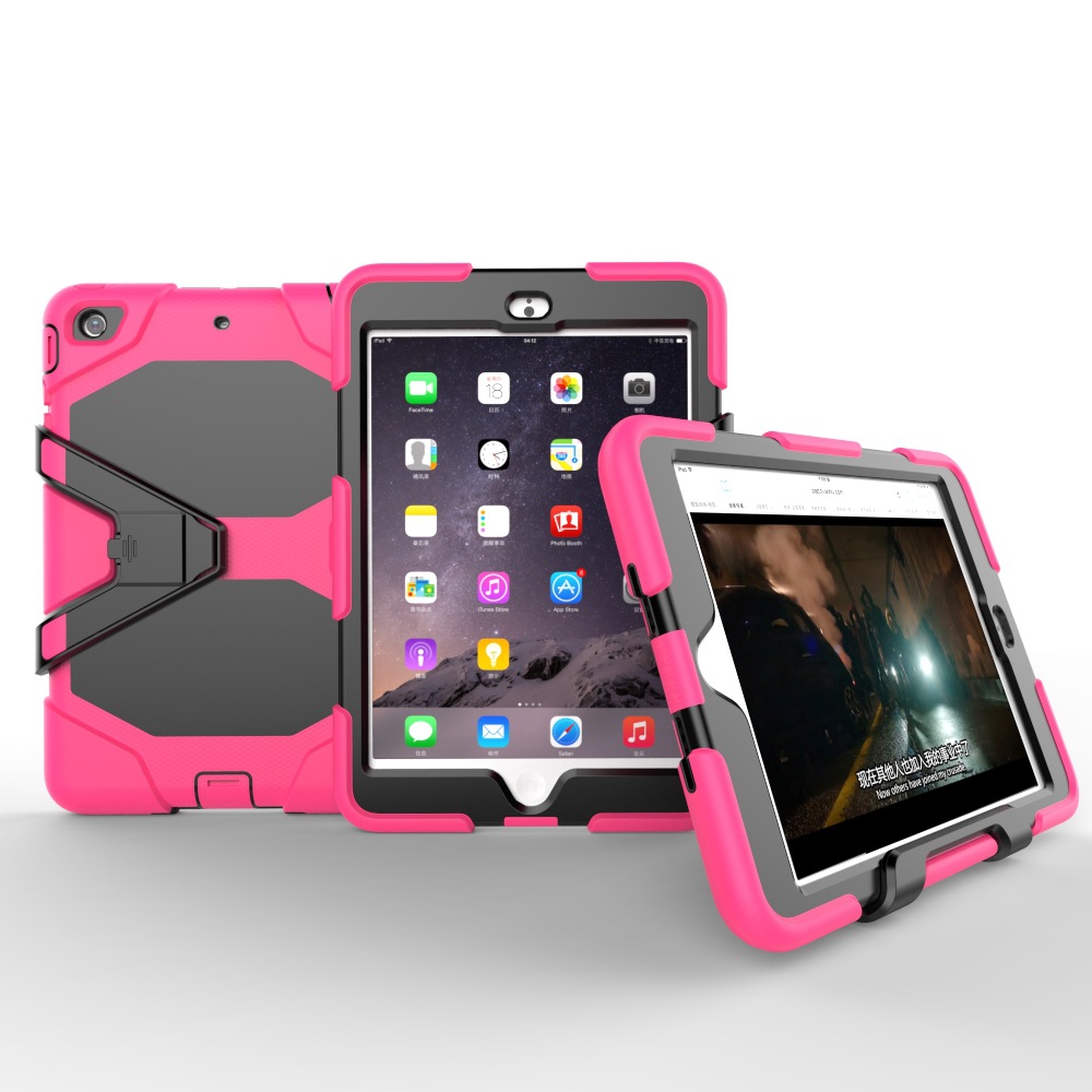 PC + silicone multi-layer protective tablet protective case for IPAD mini 123 with folding stand