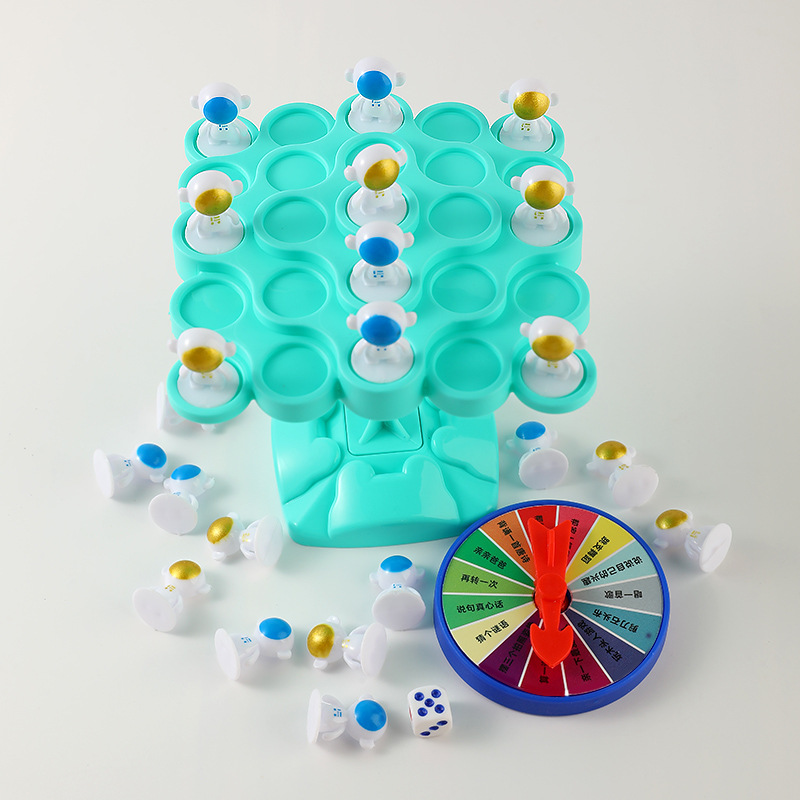 Juego de mesa educativo para niños equilibrio astronauta espacio equilibrio árbol Jenga ocio padre-hijo escritorio interactivo batalla