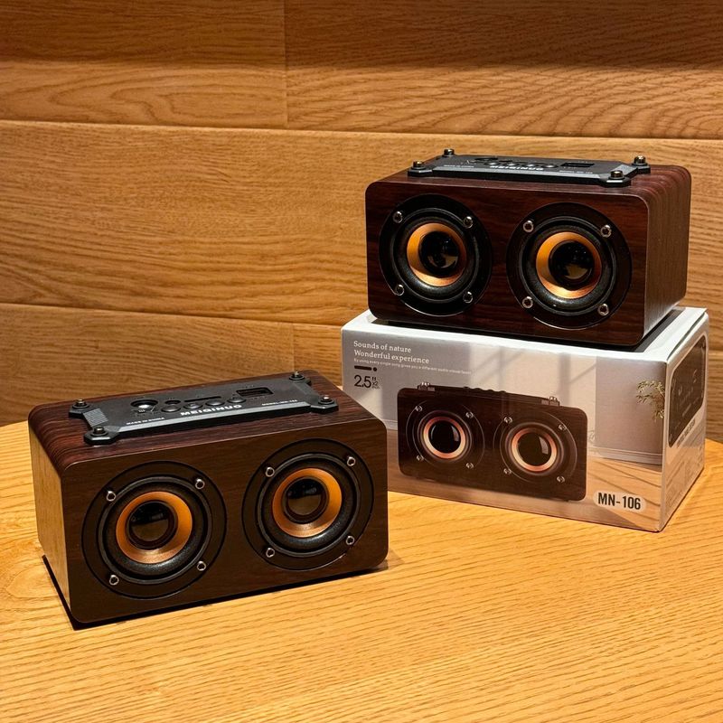MN106.105 Bluetooth スピーカーサブウーファーレトロスピーカーコンピュータワイヤレスカード小型オーディオサポートマイク|undefined