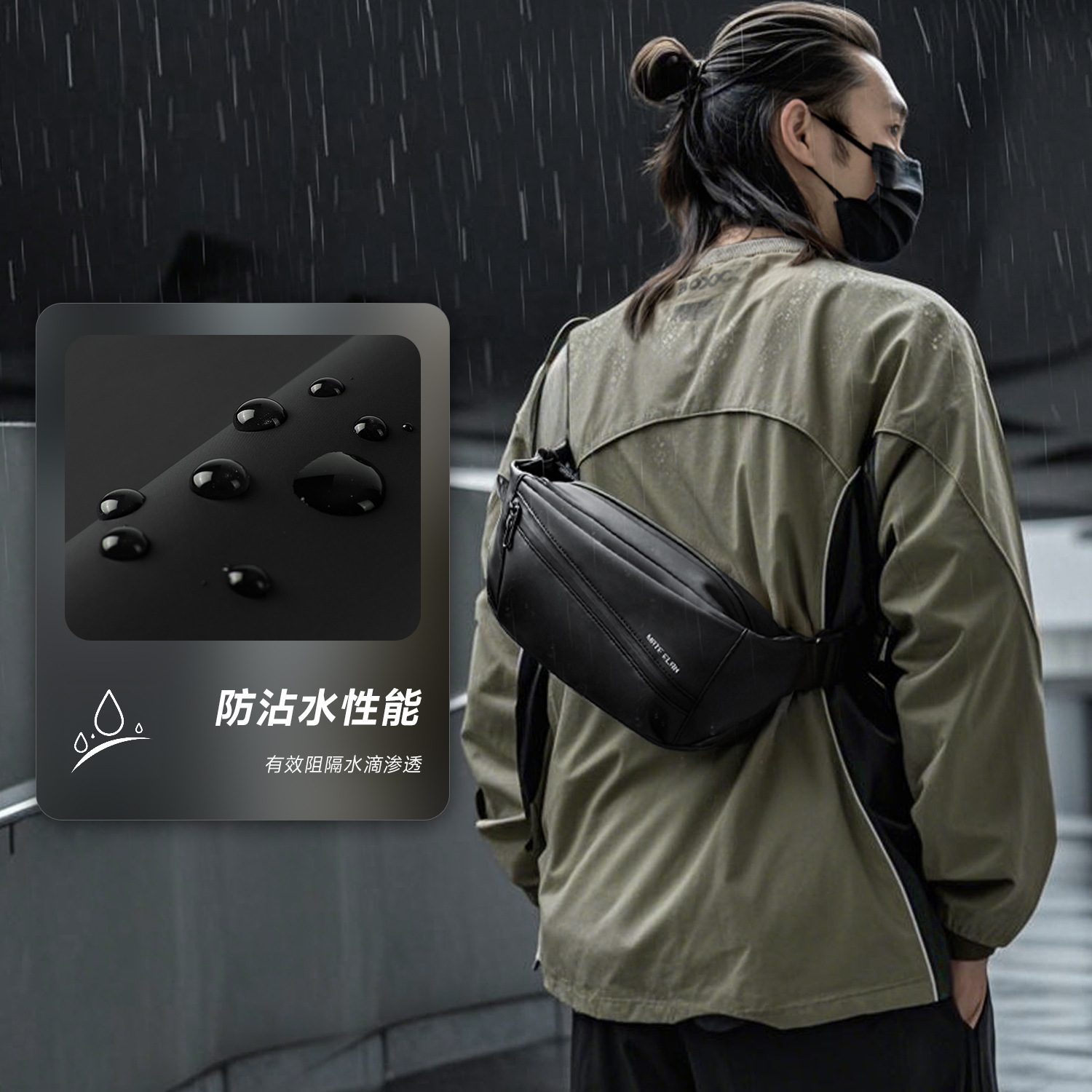 Wholesale in stock Chest Bag Men's Backpack Crossbody Bag Functional Shoulder Bag Postman commuter Bag Men's Multifunctional Men's Bag