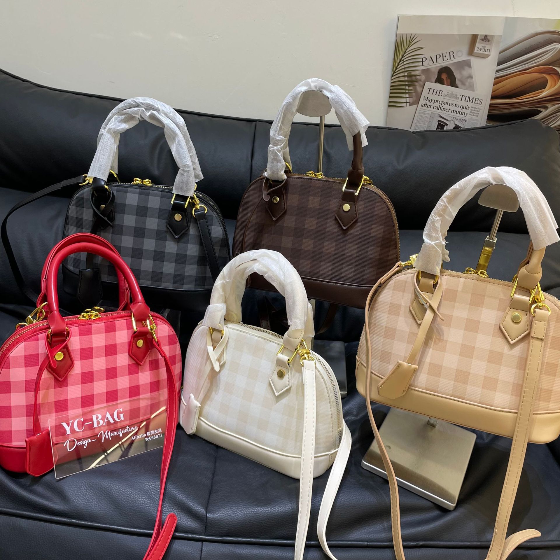 Classic Monogram Women's Shoulder Bag, Niche Plaid Handbag_voghion.com