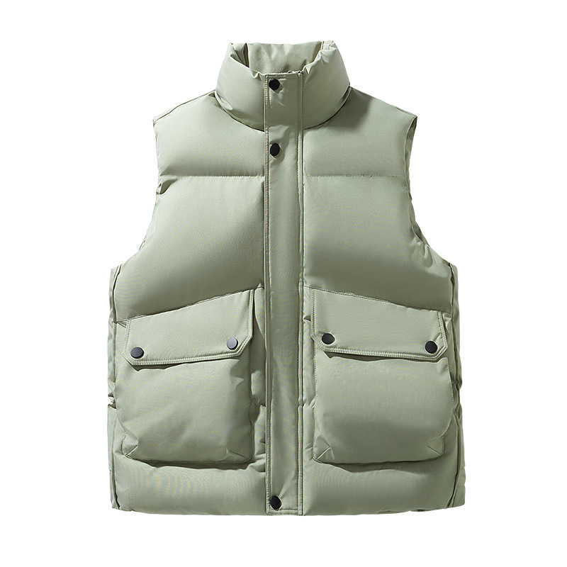 Montaña multi-bolsillo sin mangas hombro cross-border chaleco de arroz blanco herramientas al aire libre chaleco de plumón hombre de alta gama personalizado