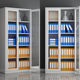 Two-door Iron Cabinet Information Cabinet Equipment Cabinet File Cabinet Office Steel Cabinet Two-door Folding Certificate Cabinet Iron Cabinet Bookcase
