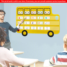 全店现货模式直供教室装饰学校巴士字母拼读挂袋bus pocket chart