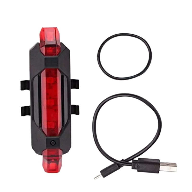 Luz de la bicicleta LED Riding equipo advertencia carga USB suministros accesorios bicicleta montaña luz trasera