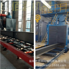 小型通过式抛丸机 角钢槽钢工字钢除锈抛丸机 自动喷砂清理