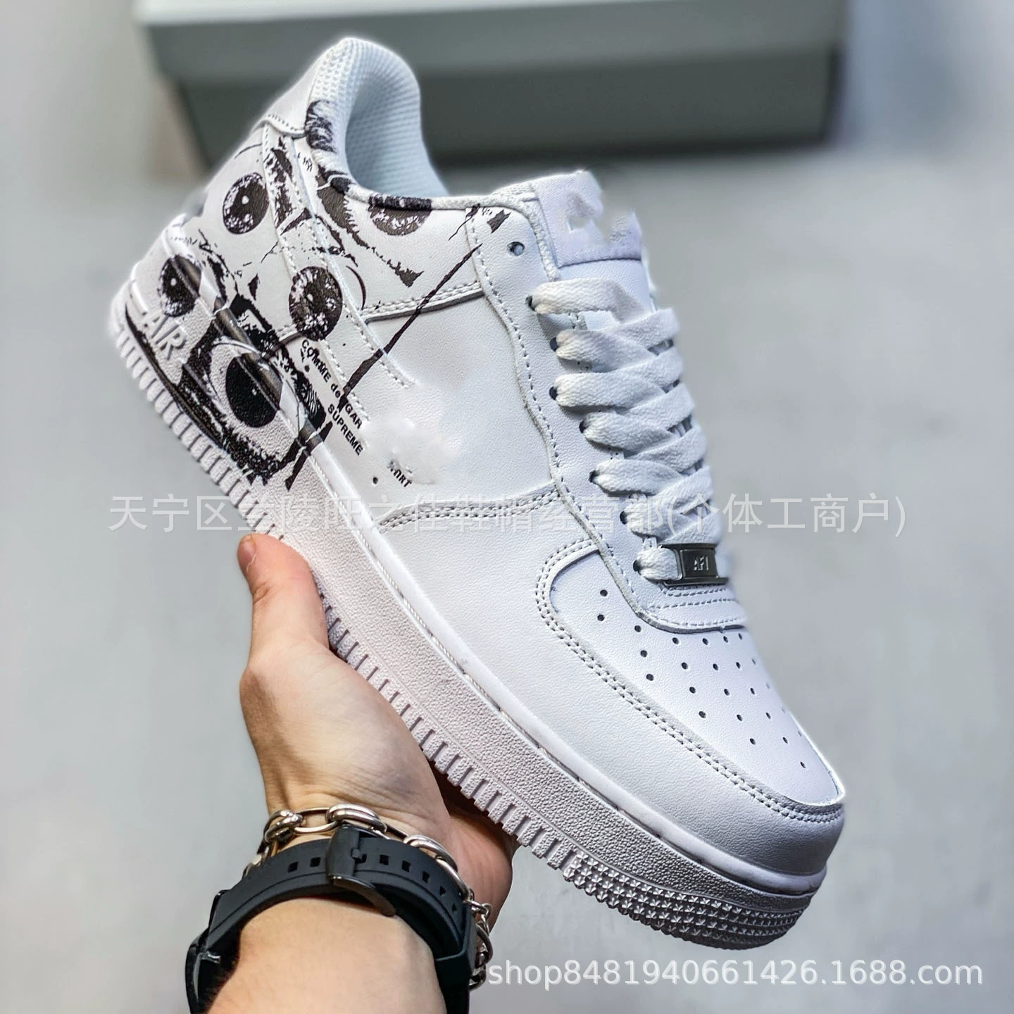 Мужские и женские кеды Putian Air Force 1'07 Low G Air Force One, низкие, с пейзажной росписью, повседневные бордовые кеды