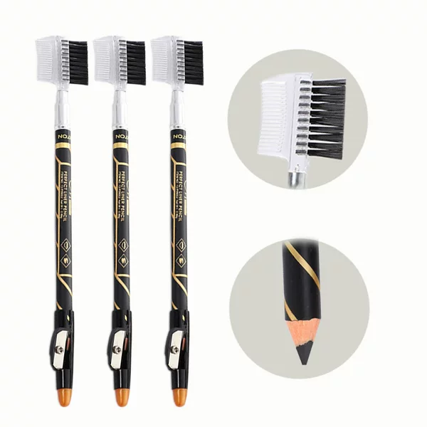 Two-in-one pencil sharpener eyebrow comb eyebrow brush eyebrow pencil with pencil sharpener eyebrow brush eyebrow comb eyebrow Drawing eyeliner can mix and match