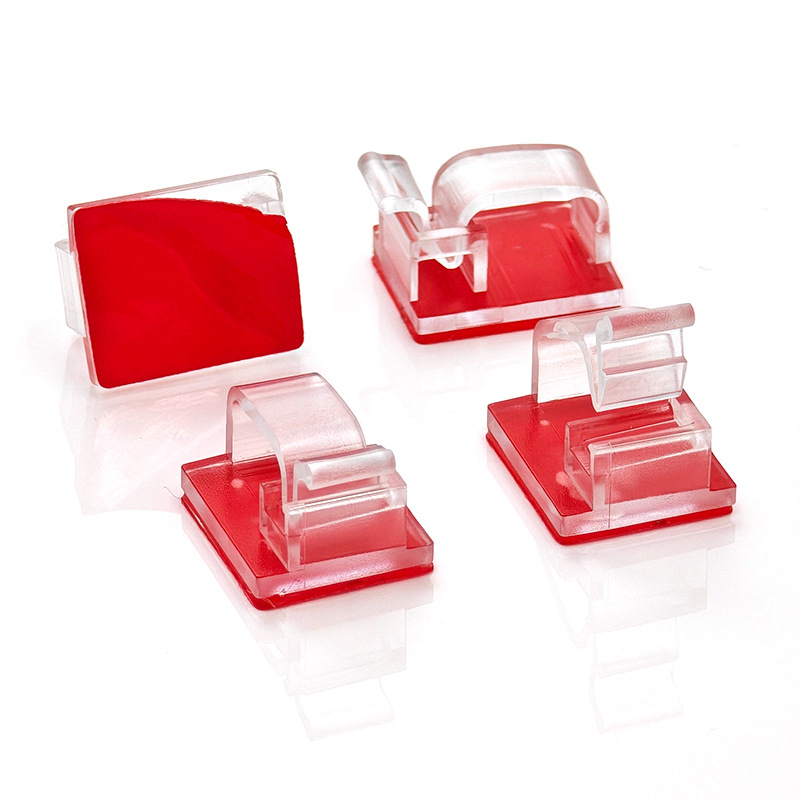 중간 푸시형 사각형(빨간색 투명 테이프)