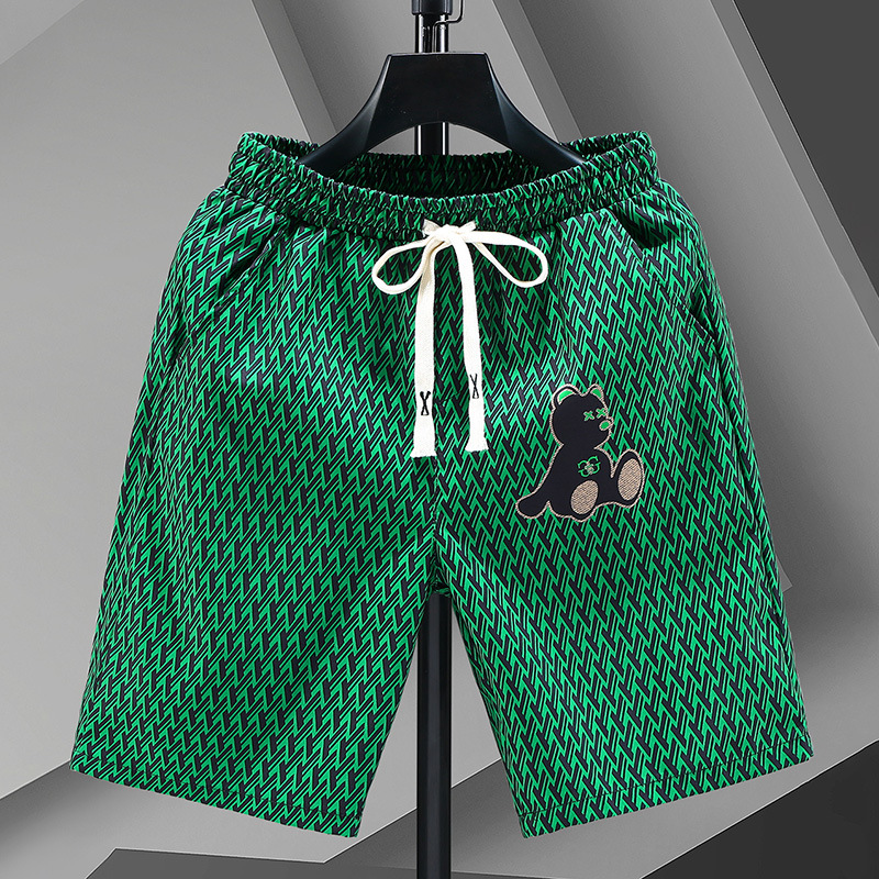 Shorts Men's Summer Fashionable Brand Loose Straight Casual Five-point Pants Fashionable and Handsome Outer-Wearing Printed Pants