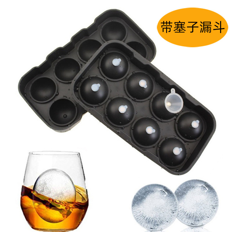Molde de cubo de hielo de silicona molde de hockey sobre hielo 4 rejilla 4 Bola 6 rejilla 6 Bola 8 rejilla 8 bola caja de hielo cuadrado redondo cubo de hielo molde