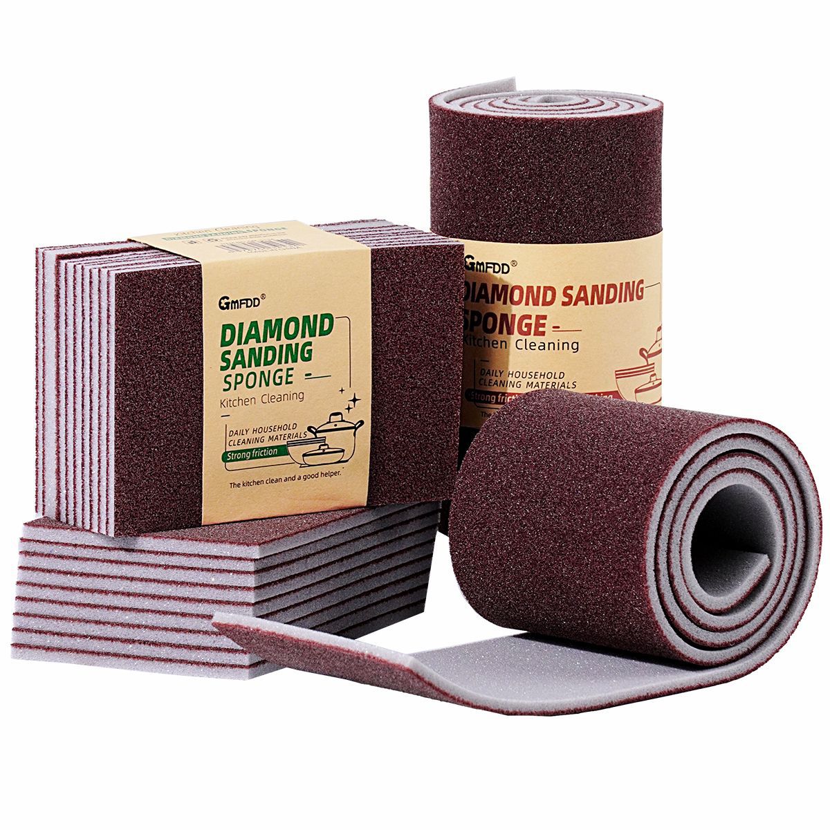 Emery esponja cepillo de trapo olla lavavajillas fregado cocina hogar eliminación de óxido de molienda paño de limpieza esponja mágica