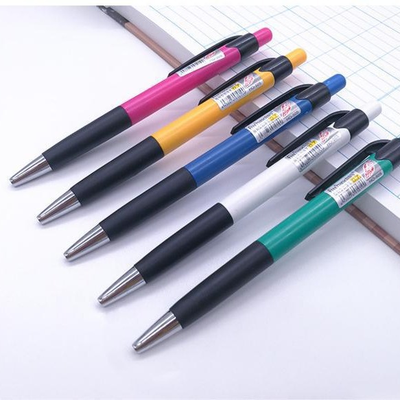 厂家批发圆珠笔弹簧自动按压式红笔办公商务签字笔圆珠笔纸盒装