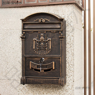 European-Style Villa Outdoor Door Mailbox Opinion Box Photography Props Creative Cast Aluminum Stainless Steel Letter Box Mailbox