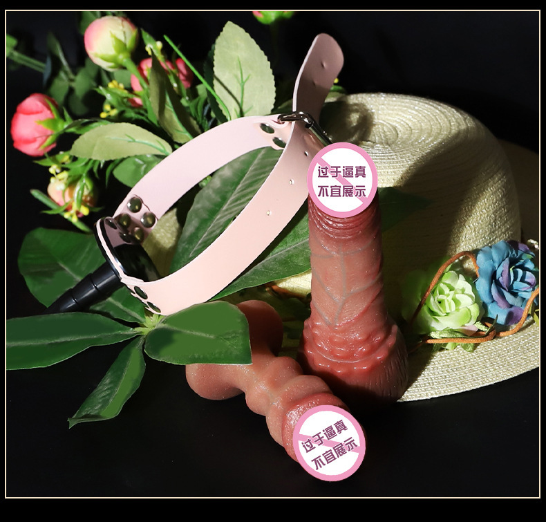 Jiuai Wearable Realistic Dildo Masturbator, Soft Silicone, Manual Use, Pink or Black — detail image 14