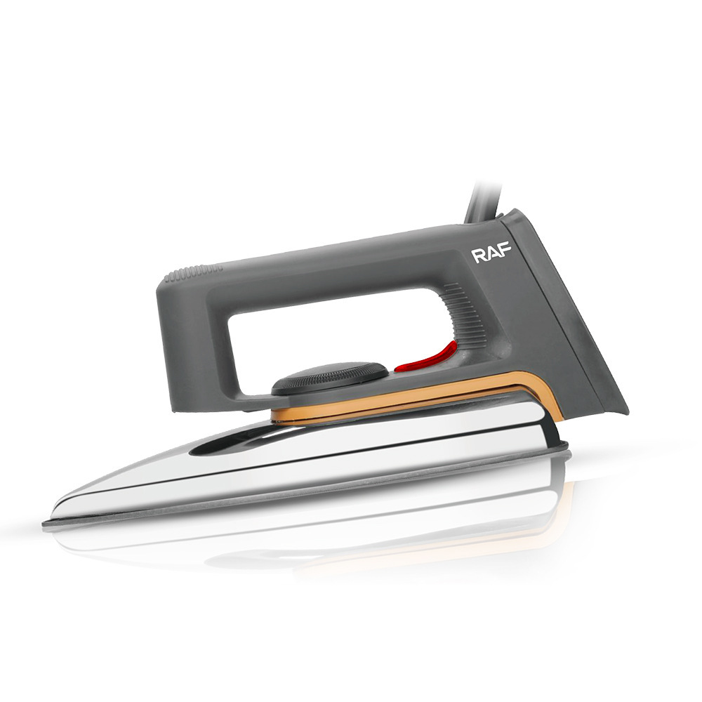 Plancha eléctrica de planchado en seco anticuada estándar europea RAF sin agua, sin transferencia de calor a vapor, parche de taladro de transferencia de calor, plancha eléctrica de chapa