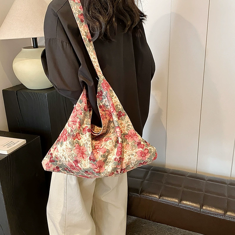 Capacious cloth bag, retro one-shoulder bag, South Korea