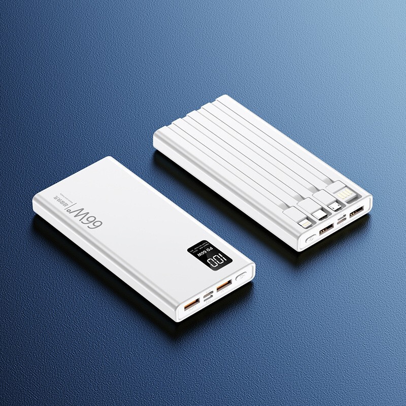 大容量パワーバンク 20000 mAh 高速充電ケーブル付き 66 ワット超薄型ポータブル電源ギフトロゴ|undefined