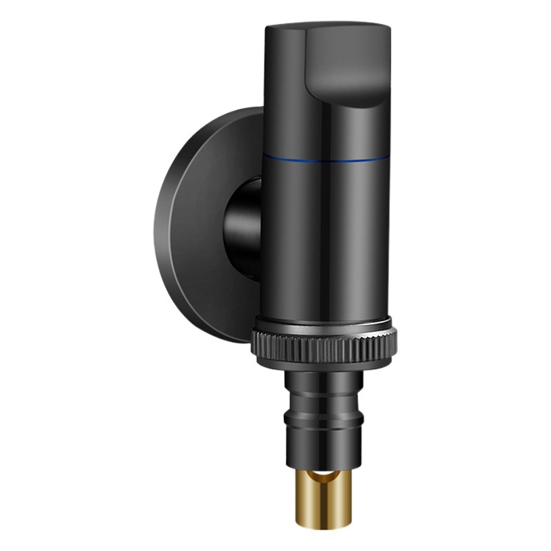 Grifo para Lavadora con Válvula de Cierre Automático de Agua, Conector Especial para Grifo, Boquilla de Cierre de Agua de 6 Puntos, Conector Rápido de Cobre de 4 Puntos