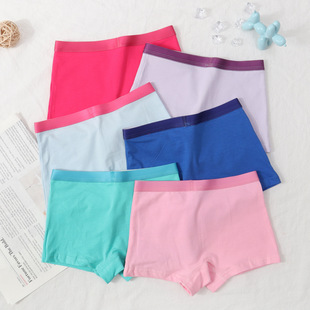 Children's Boxer Girls' Underwear Class A Pure Cotton Pupil Shorts Boxer Children's Pants Baby Girl's Batch