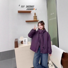 韩版夹棉连帽冲锋衣棉服外套女2025秋冬时尚休闲百搭二棉夹克上衣