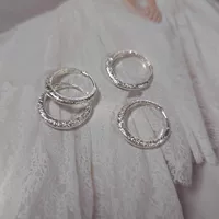 Matte earrings, Korean style, simple and elegant design, silver 925 sample