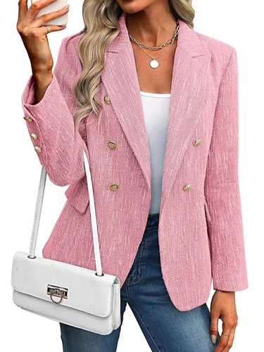 Amazon New Women's Fashion Pure Color Suit Autumn Simple Style Streetwear Blazer