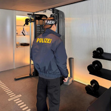 AUTICUP秋冬POLIZE印花三防棉服加厚保暖硬汉boxy短宽廓形夹克ma1