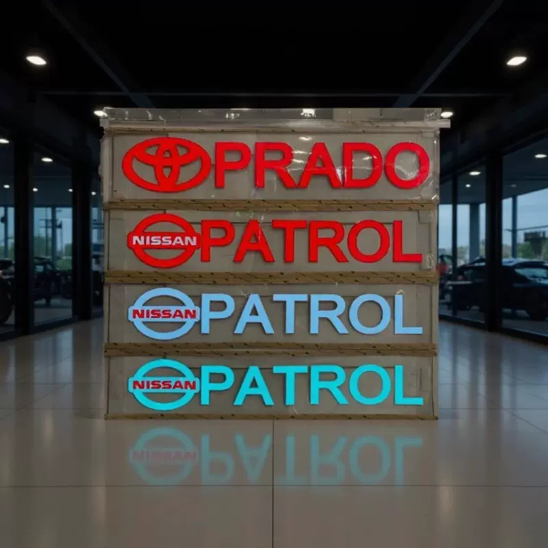 厂家专业定制EL冷光logo车贴 el冷光发光片车贴 定制冷光车体广告