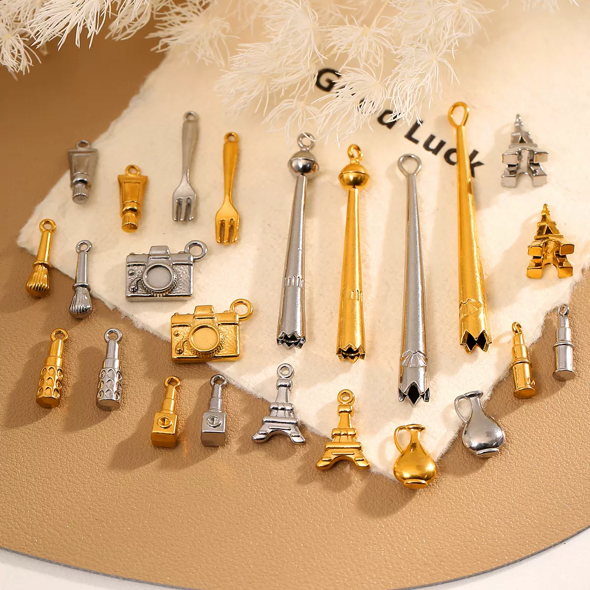 跨境首饰新款饰品配件 不锈钢不锈钢系列项链挂件轻奢百搭毛衣链