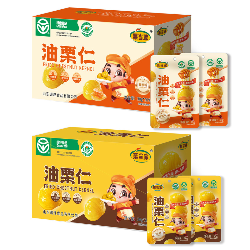 Chestnut Honey Original Flavor Sweet and Soft Ready-To-Eat Chestnut Popular Snack Green Food