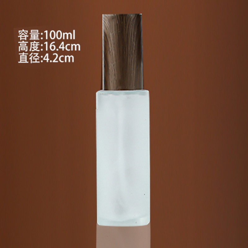 蒙砂ガラス化粧品瓶木目蓋クリーム分注瓶押圧式ローション瓶アイクリームサンプル瓶空瓶|undefined