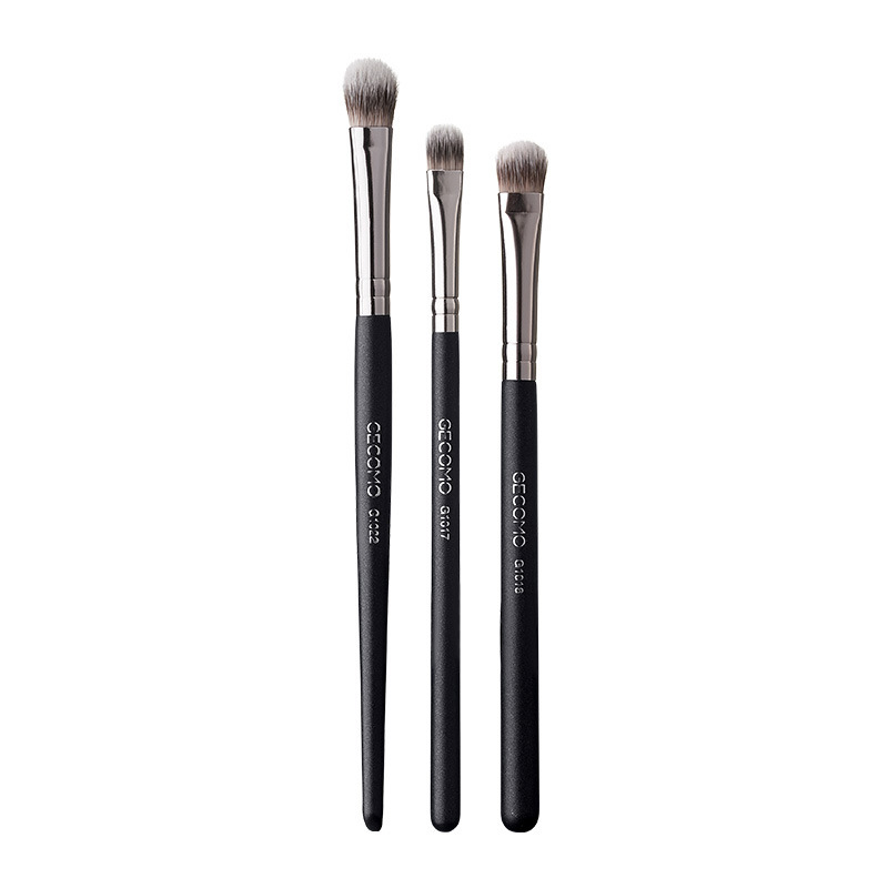 GECOMO cabeza redonda cabeza plana cepillo de sombra de ojos no comer polvo cepillo de pelo suave cabeza cepillo de maquillaje novato belleza maquillaje de ojos herramientas de belleza