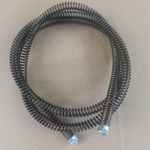 16mm Thick 2m Long Electric Drill Dredging Tool with Soft Spring for Unclogging Sewer Pipes, Sectional Connection Extension Pipe