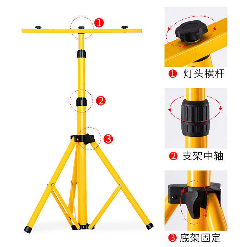 Led夜市灯作業灯スタンド太陽光投光器屋外折り畳み露店夜市照明三角スタンド|undefined